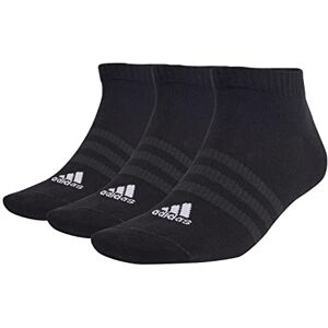 adidas Unisex Kids Thin and Light Sportswear Low-Cut Socks 3 Pairs, Black/White, 5-6 Years