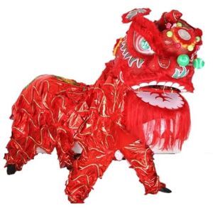 CLENEA Lion Dance Costume Performing Lion Dance China New Year Promotional Southern Style Lion Dance Costume (Color : Red)