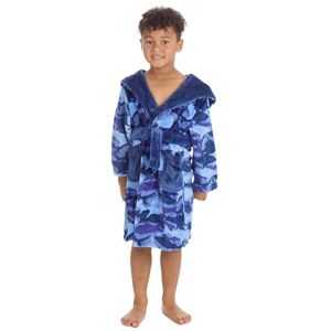 Undercover Kids Shark Camo Dressing Gown 18C781 Blue 2-3 Years