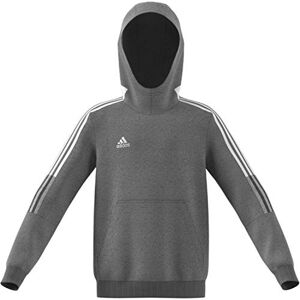 adidas Unisex Kids Tiro21 Hoody Sweatshirt, Medium Fog Grey, 7-8 Years UK