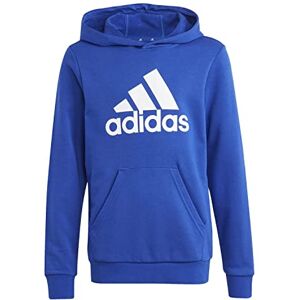 adidas Unisex Kid's Big Logo Essentials Cotton Hoodie Sweatshirt, Semi Lucid Blue/White, 13-14 Years