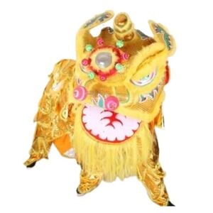 CLENEA Lion Dance Costume Performing Lion Dance China New Year Promotional Southern Style Lion Dance Costume (Color : Yellow)