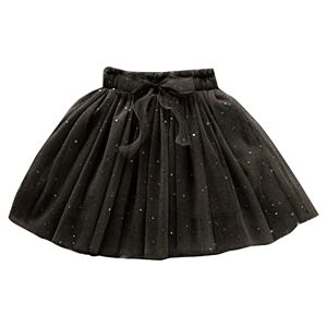 Uiflqxx Little Child Girls Tulle Skirt Tutu Dancing Skirt Girls Net Half Skirt Short Skirt Son Princess Skirt Tulle Gown (Black, 3-4 Years)