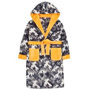 Undercover Kids Pixel Camo Dressing Gown 18C618 Grey/Orange 2-3 Years