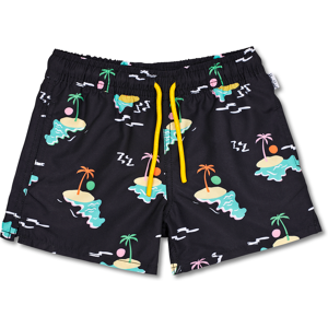 Happy Socks Kids Island In The Sun Swimshorts  - White,Yellow,Orange,Pink,Turquoise - Size: 7-9Y