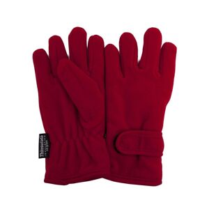 Floso Girls Childrens/kids Plain Thermal Thinsulate Fleece Gloves (3m 40g) (Red) Nylon - Size 4-5y
