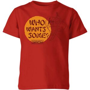 Original Hero Samurai Jack Who Wants Some Kids' T-Shirt - Red - 5-6 Years