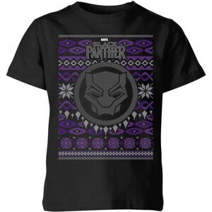 Original Hero Marvel Avengers Black Panther Kids Christmas T-Shirt - Black - 11-12 Years