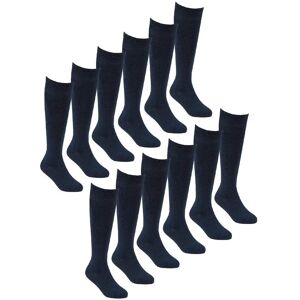 Sock Snob 12 Pack Girls Soft Breathable Knee High Bamboo Socks -  4-6 Years,  Navy Blue female