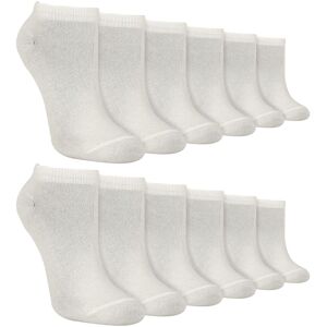 Sock Snob 12 Pack Kids Soft Breathable Bamboo Trainer Liner Socks Ideal for PE -  9-12 UK,  White unisex