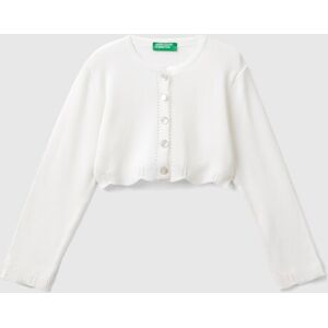 United Colors of Benetton Benetton, Cardigan In Viscose Blend, White, Kids