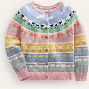 Fair Isle Cardigan Multi Girls Boden 8-9y Female