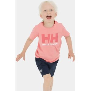 Helly Hansen Kid's HH Logo Cotton T-Shirt Pink 116/6 - Coral Almon Pink - Unisex