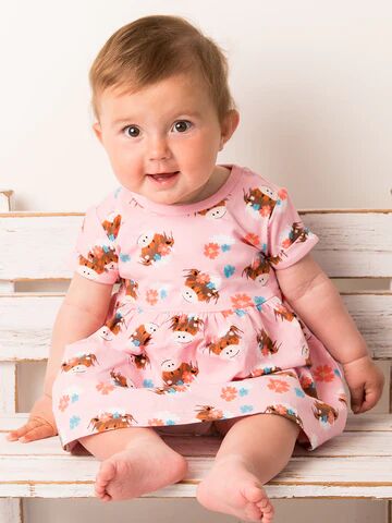 Blade & Rose   Bonnie Highland Cow Dress   Dresses For Babies & Toddlers   Ages 6M-6Y