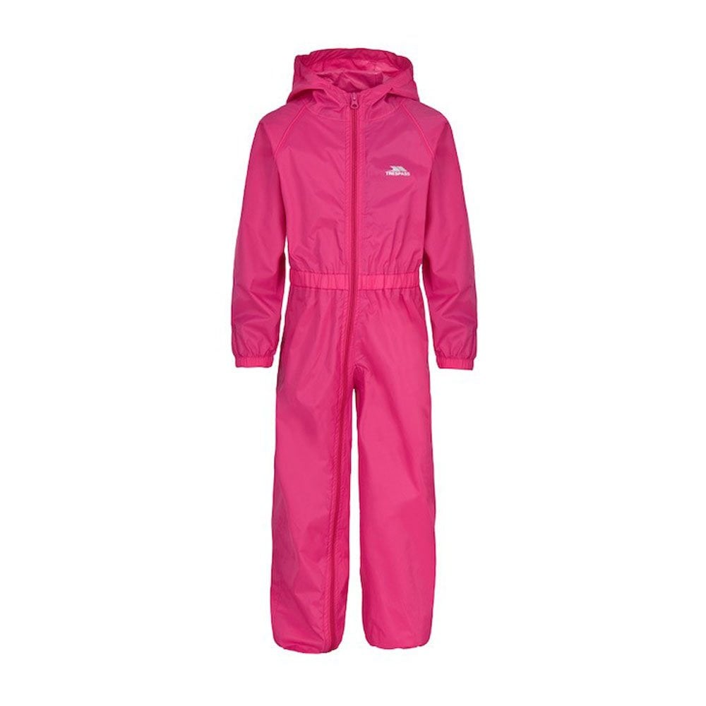 Trespass Drip Drop Childrens Rain Suit Size: 6-12 months, Colour: Pink