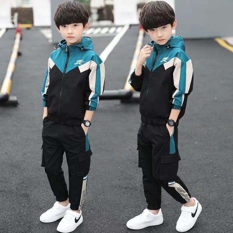 GS Boys Clothing Sets Spring Autumn Teenager Boy Clothes Kids Cotton Casual Sports Suit Children  Fashion Tracksuits For 5-14Y