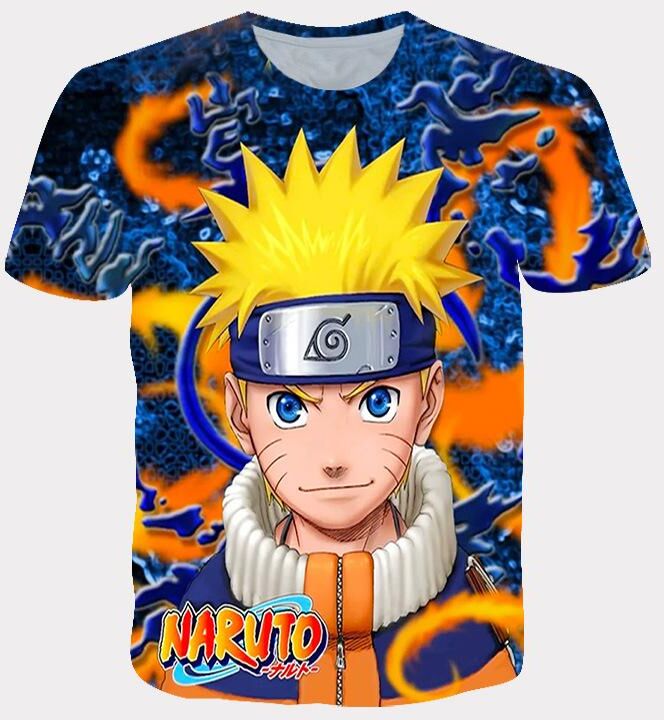 ULao Kids T-shirts Naruto Japanese Cartoon Casual Children's T-shirt Clothing Boy Baby 3D Printed Short Sleeve Top Clothing