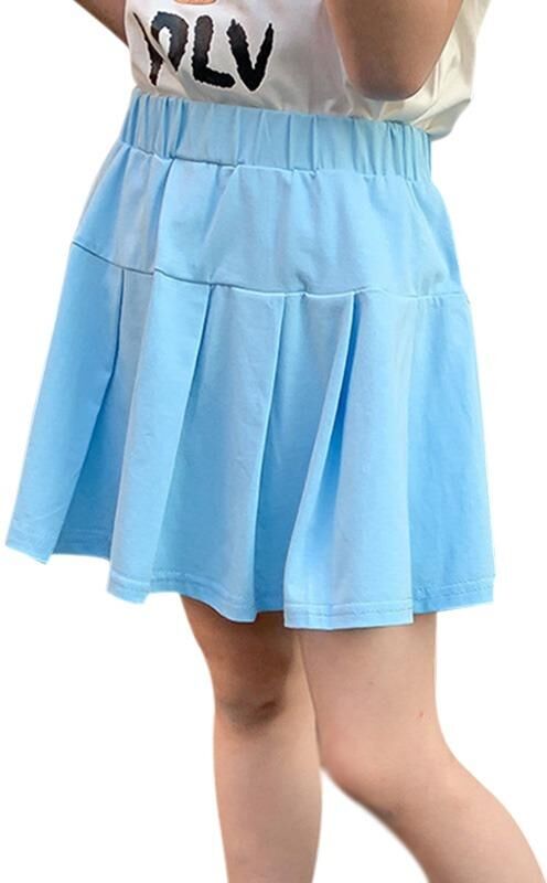 Sunshine kids clothing Korean Version Baby Girls' All-match Pleated Culottes Children's Cotton Navy Style Summer Skirts with Safety Pants