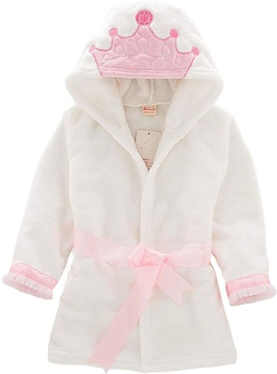 Sunshine kids clothing Children's Bathrobe Kids Crown Design Princess Homewear