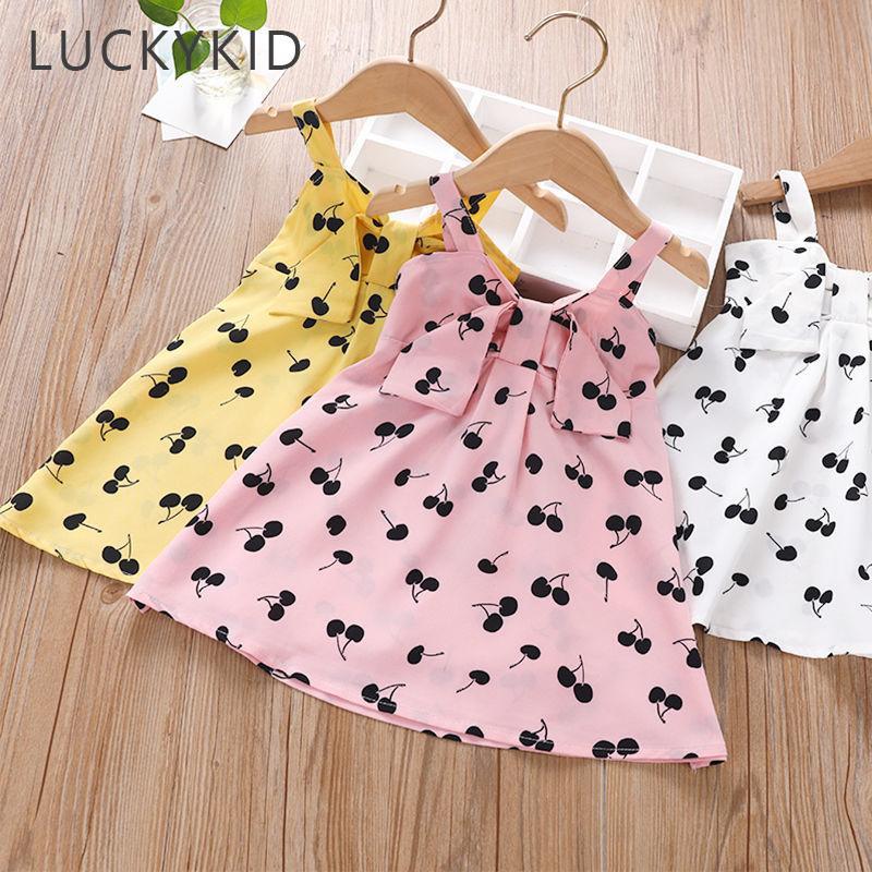 YOUULAR Girls Floral Dress Children's Clothing Summer New Vest Dress Korean Cartoons Baby Gilrs Sleeveless Dress