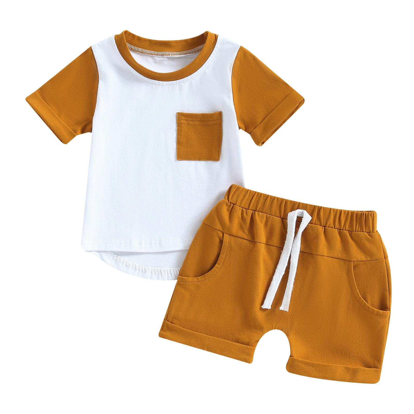 Little Fashionistas Short Sets Clothes for Baby Boys Summer 2023 Newborn Children's Clothing Baby Items Things Short Sleeve Tops and Shorts Suit