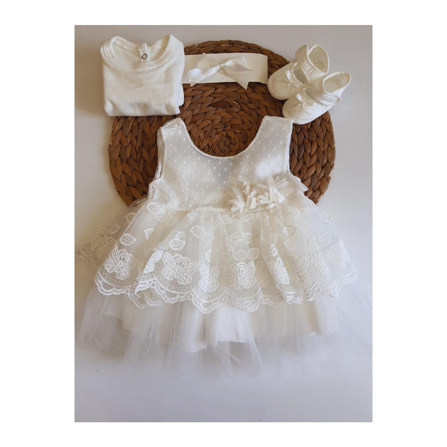 Palmiye Clothing & Footwear & Accessories Baby Girl Mevlt Set Baby Girl Princess Dress Wedding Dress Lace Dress 0 4 Months Baby Gift