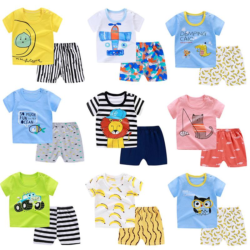 XXYYDS Cute Children Short-sleeved Suit Baby T-shirt Set Cotton Short-sleeved Shorts Kids Summer Children's Clothing