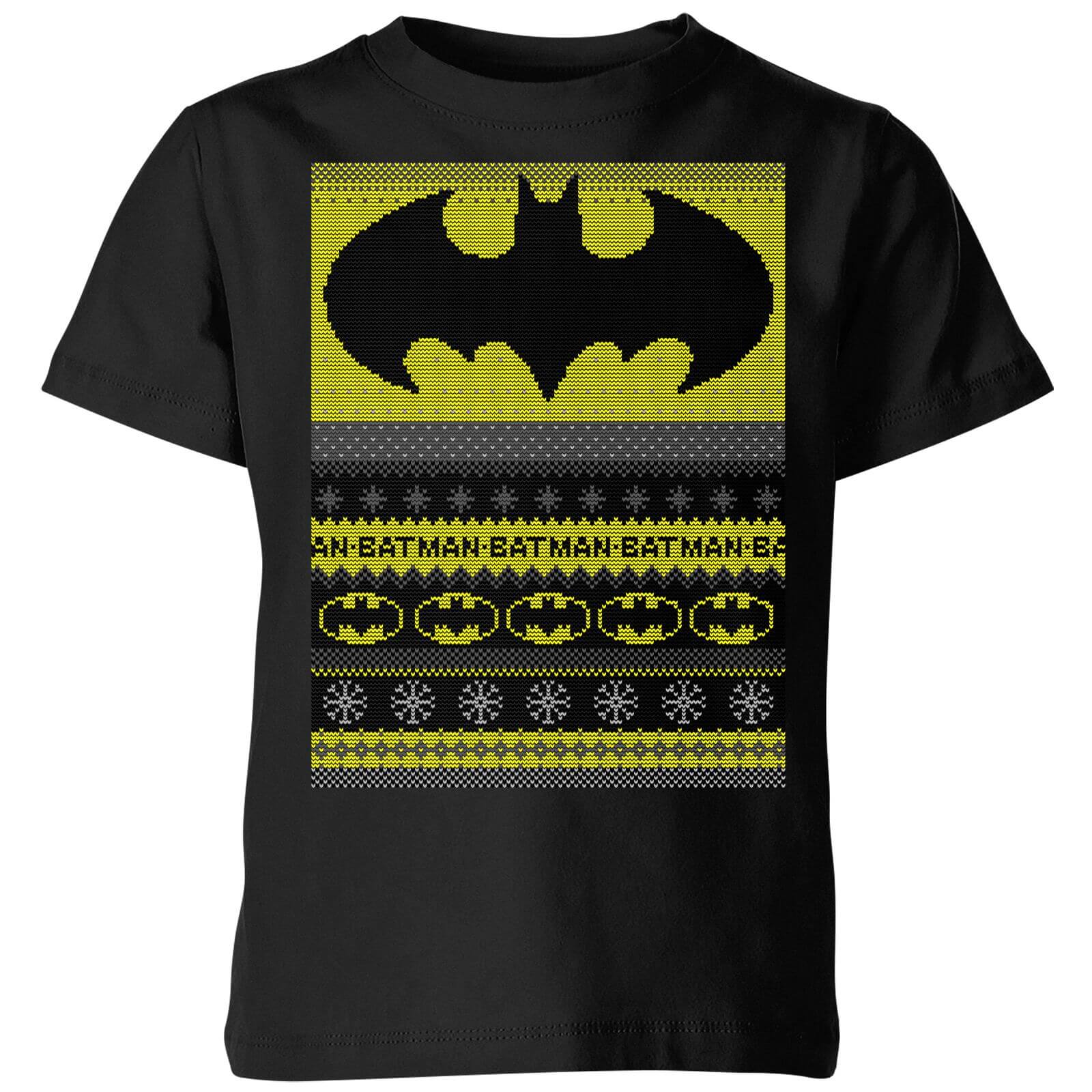 DC Comics Batman Kids' Christmas T-Shirt - Black - 11-12 Years - Black
