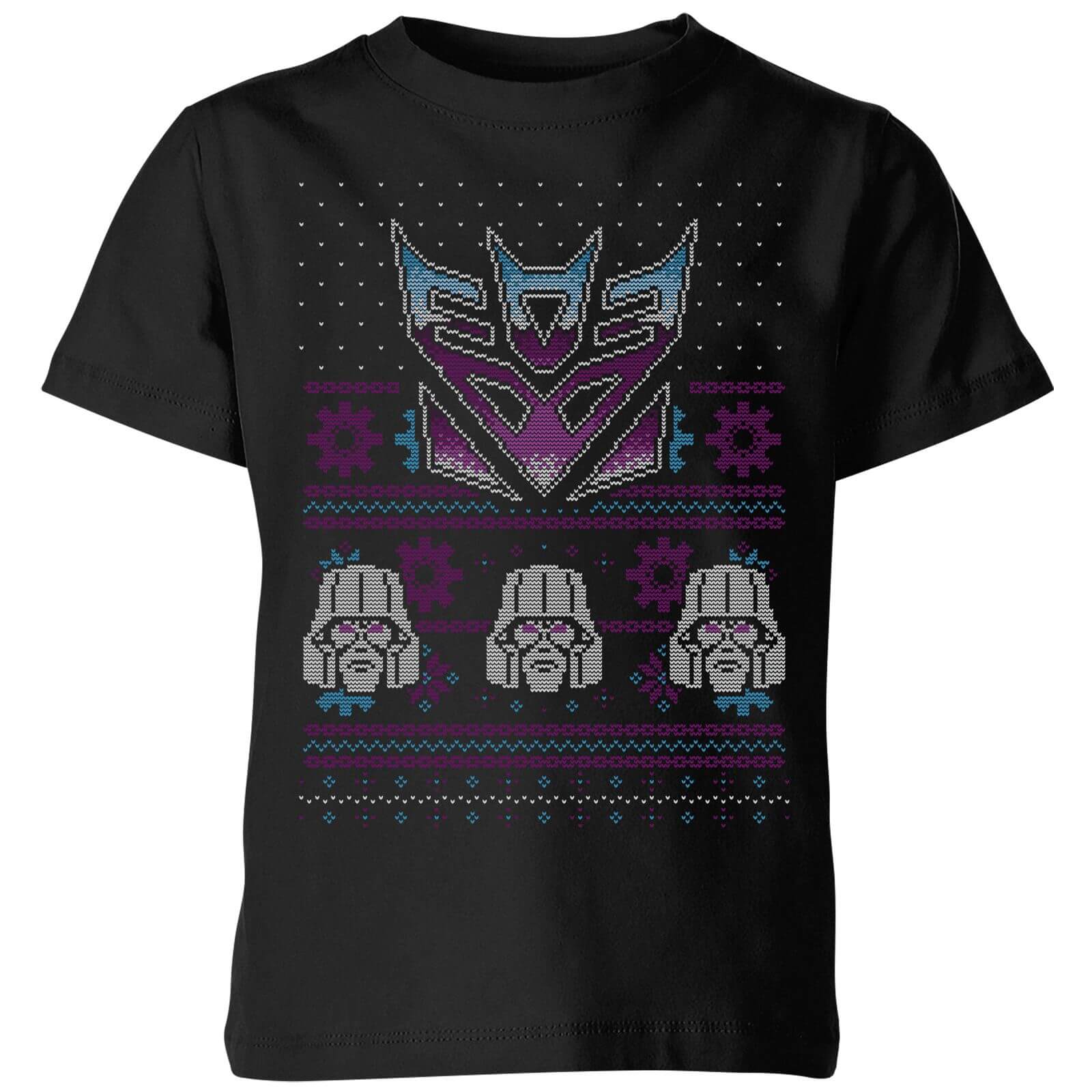 Hasbro Decepticons Classic Ugly Knit Kids' Christmas T-Shirt - Black - 5-6 Years - Black