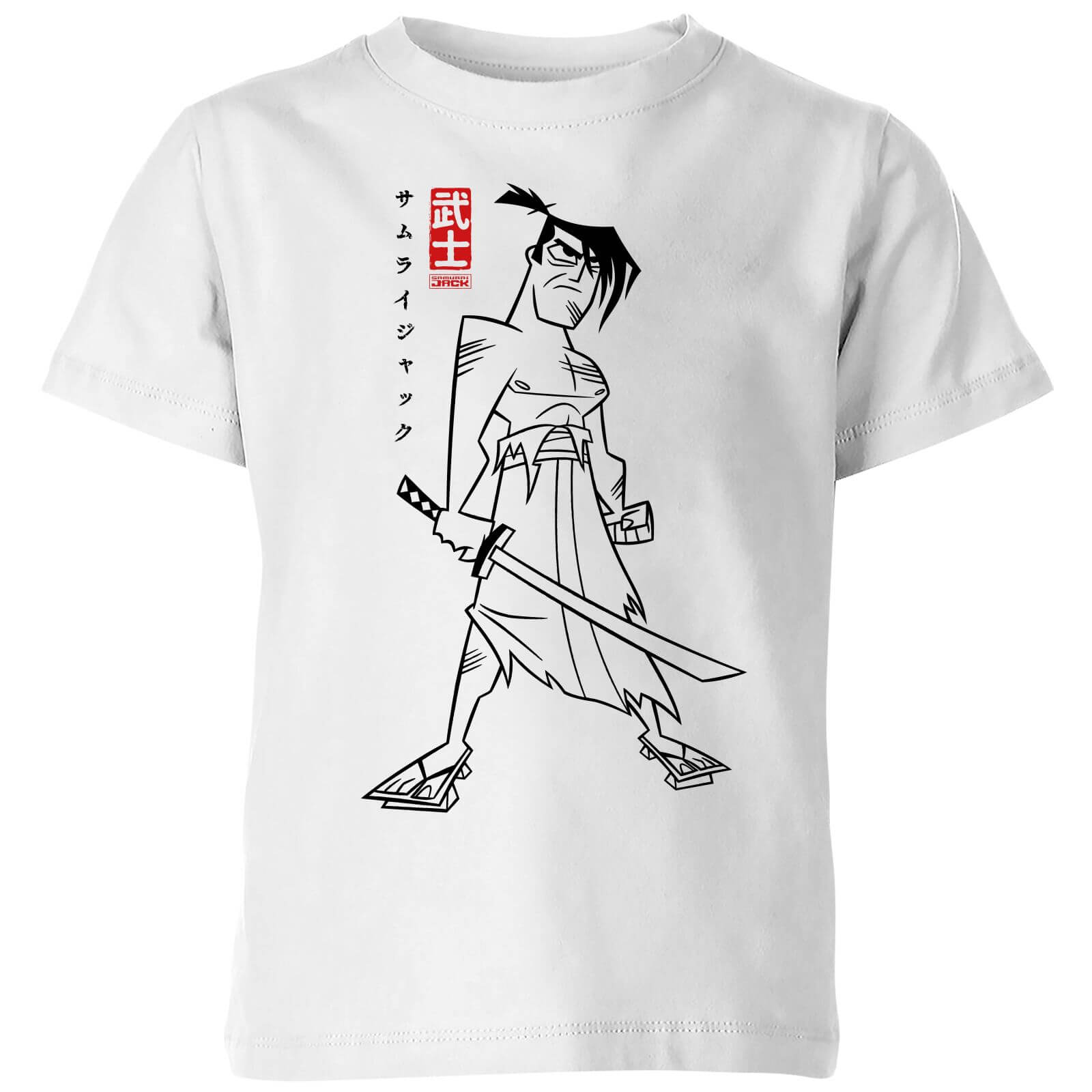 Cartoon Network Samurai Jack Kanji Kids' T-Shirt - White - 5-6 Years - White