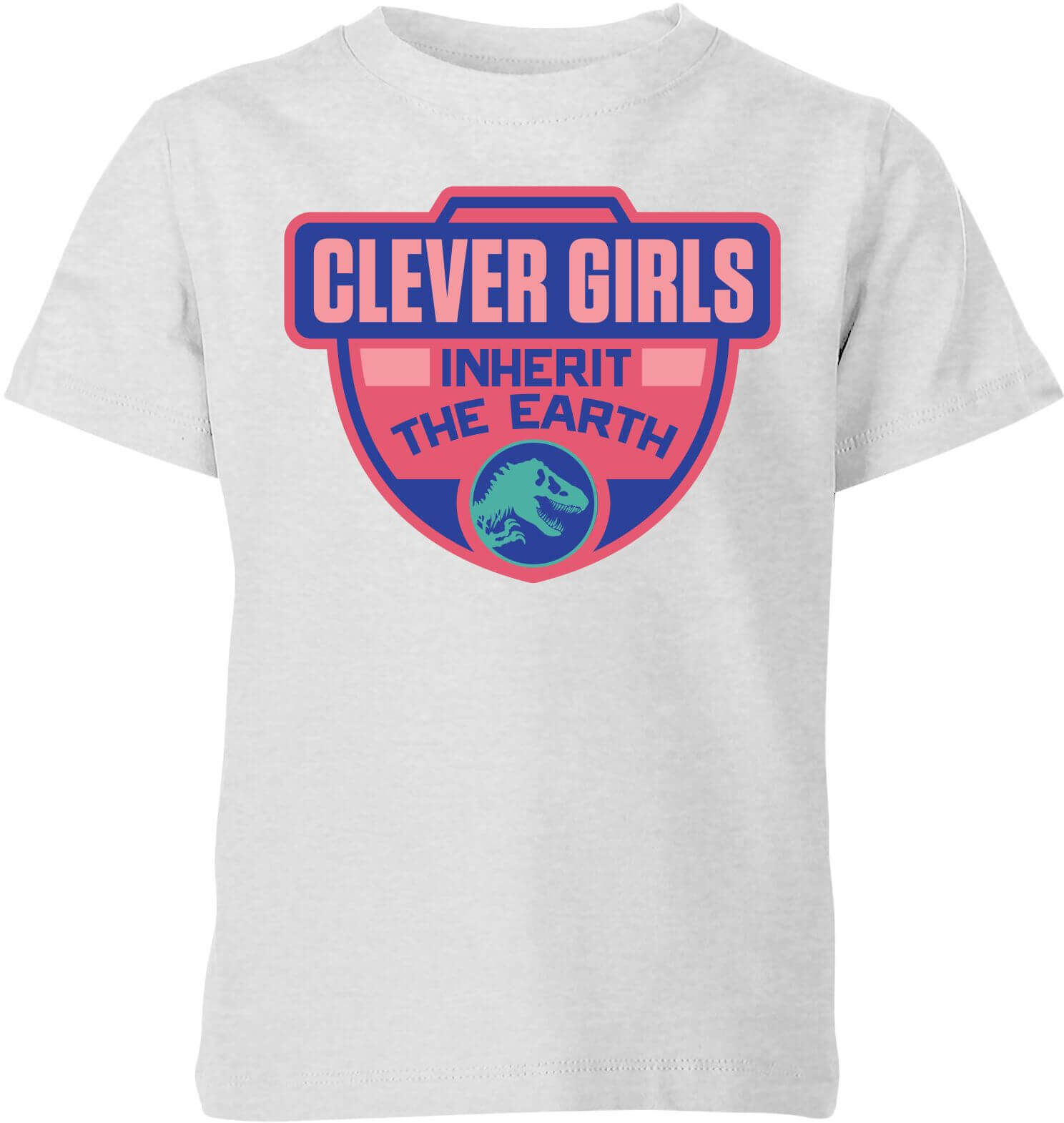 Jurassic Park Clever Girls Inherit The Earth Kids' T-Shirt - Grey - 3-4 Years - Grey