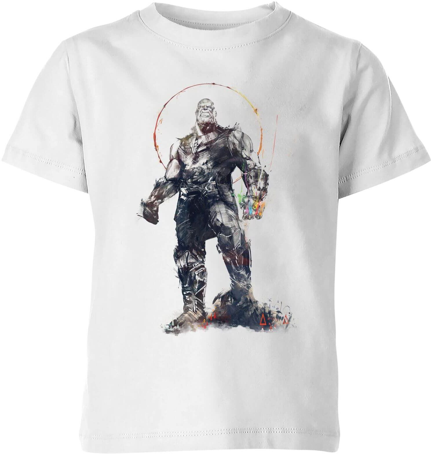 Marvel Avengers Infinity War Thanos Sketch Kids' T-Shirt - White - 3-4 Years - White