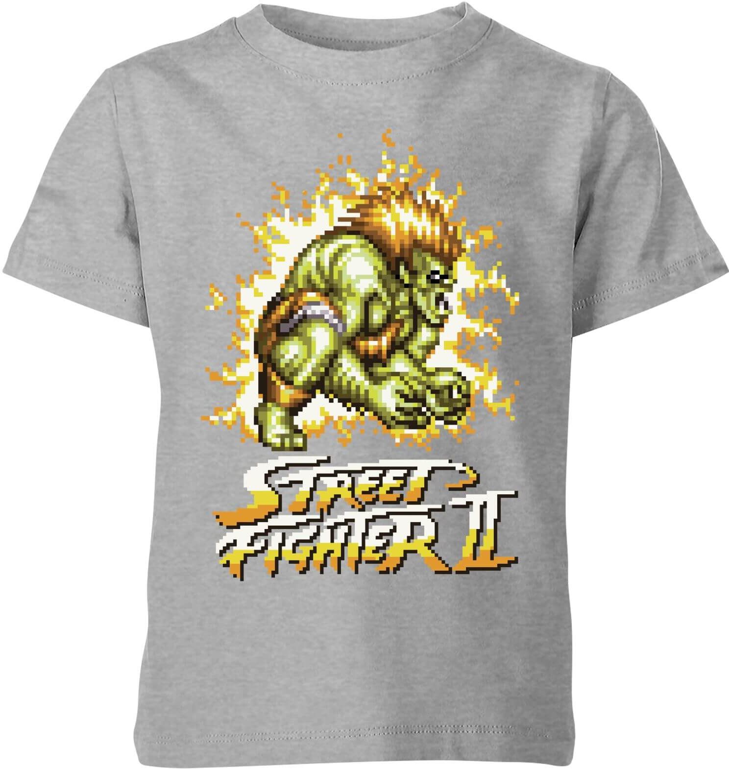 Street Fighter Blanka 16-bit Kids' T-Shirt - Grey - 5-6 Years - Grey