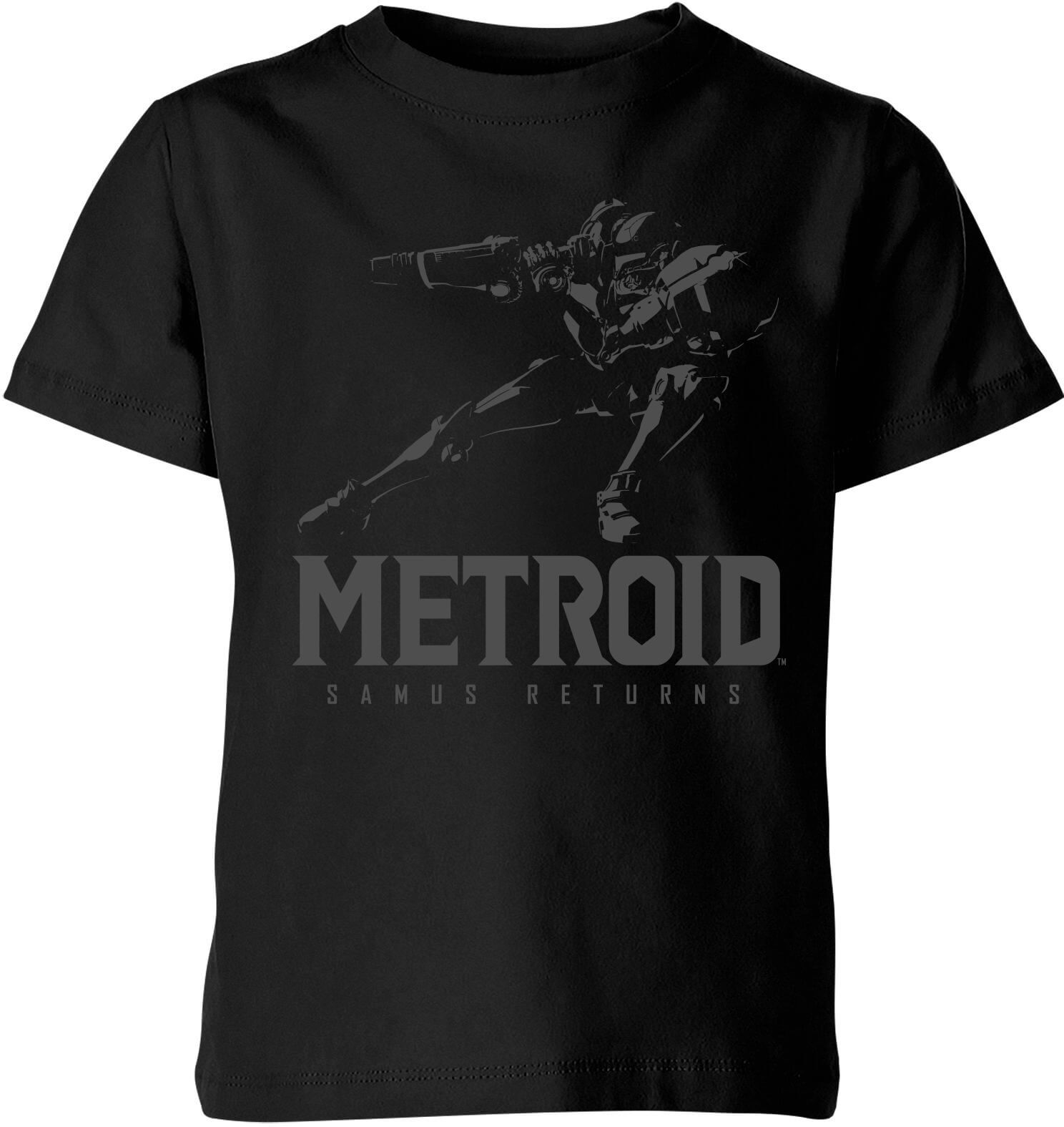 Nintendo Metroid Samus Returns Kid's T-Shirt - Black - 7-8 Years - Black