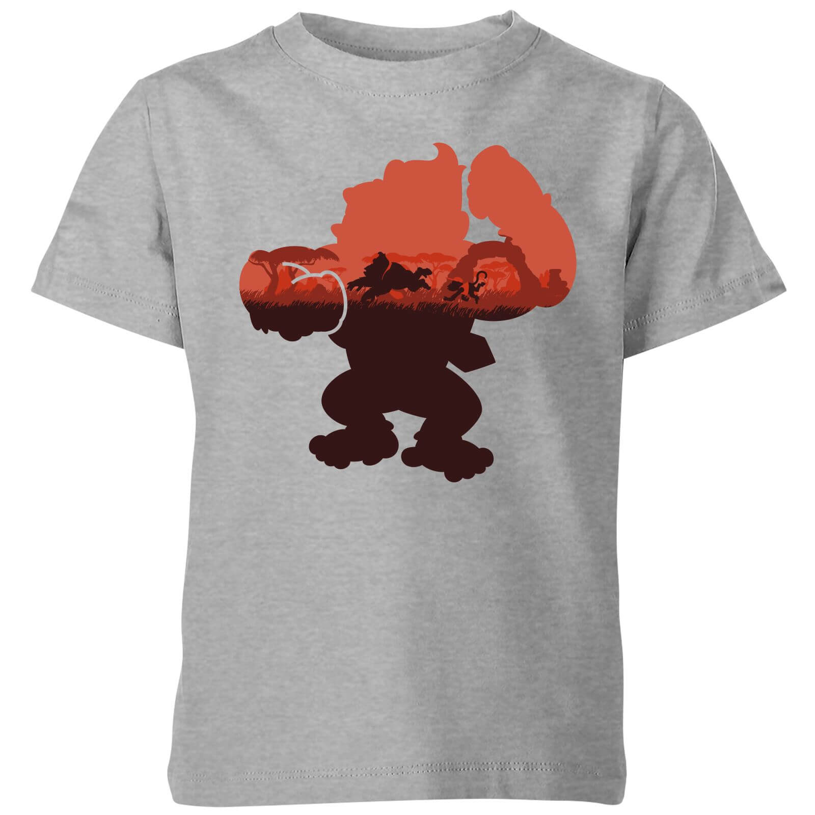 Nintendo Donkey Kong Silhouette Serengeti Kid's T-Shirt - Grey - 5-6 Years - Grey