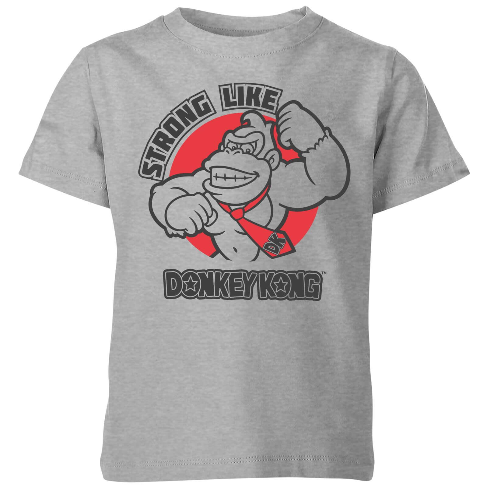 Nintendo Donkey Kong Strong Like Donkey Kong Kid's T-Shirt - Grey - 9-10 Years - Grey