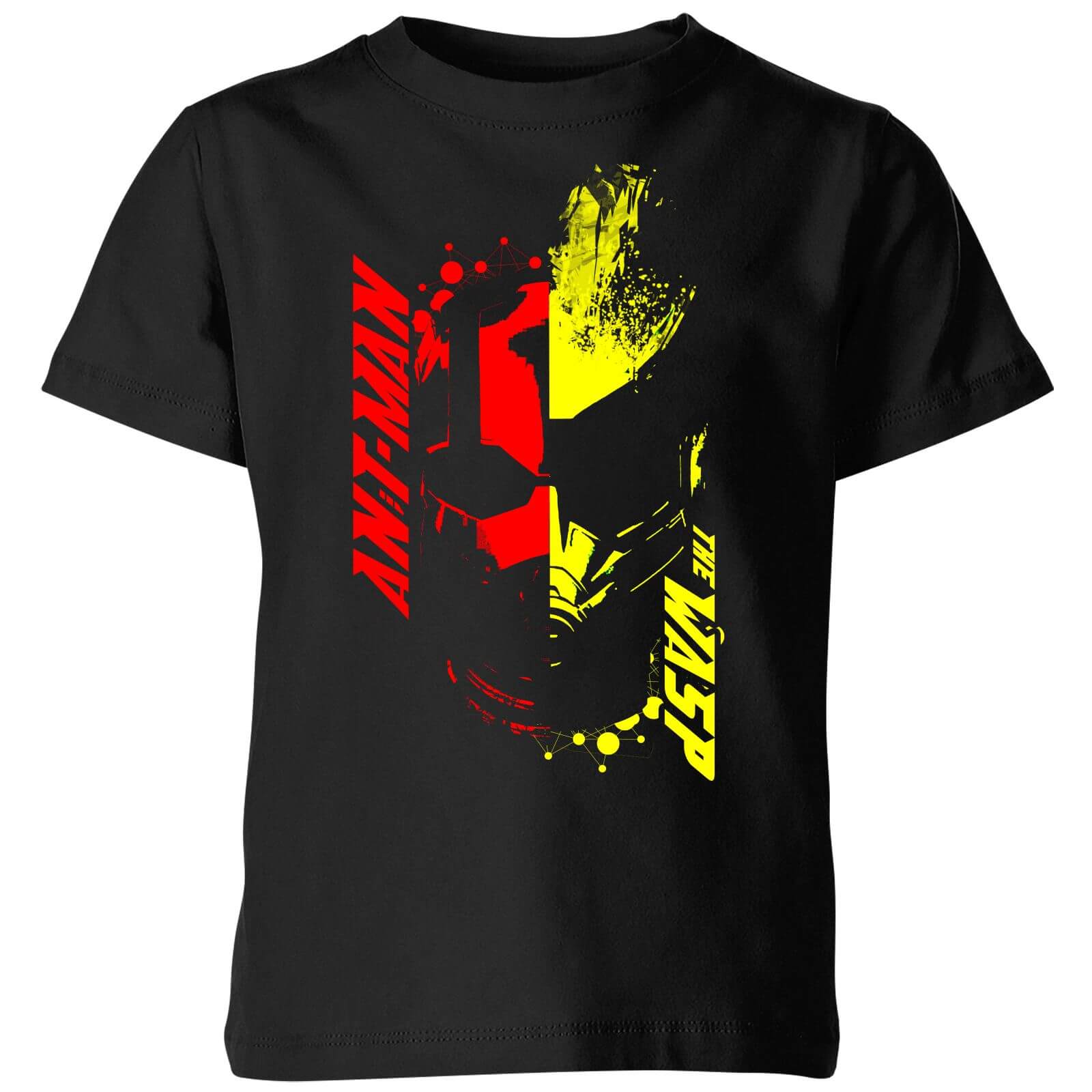 Marvel Ant-Man And The Wasp Split Face Kids' T-Shirt - Black - 3-4 Years - Black