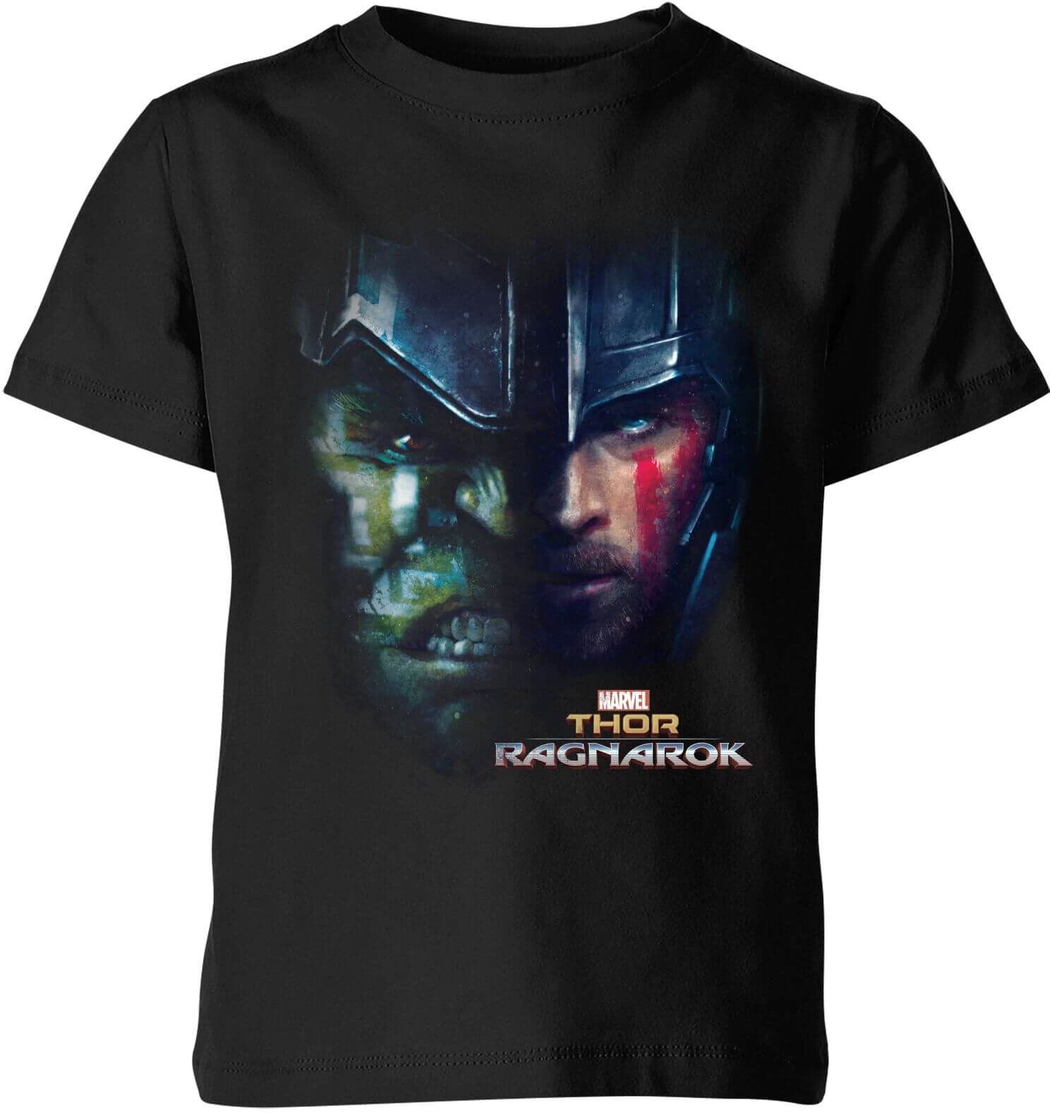 Marvel Thor Ragnarok Hulk Split Face Kids' T-Shirt - Black - 7-8 Years - Black