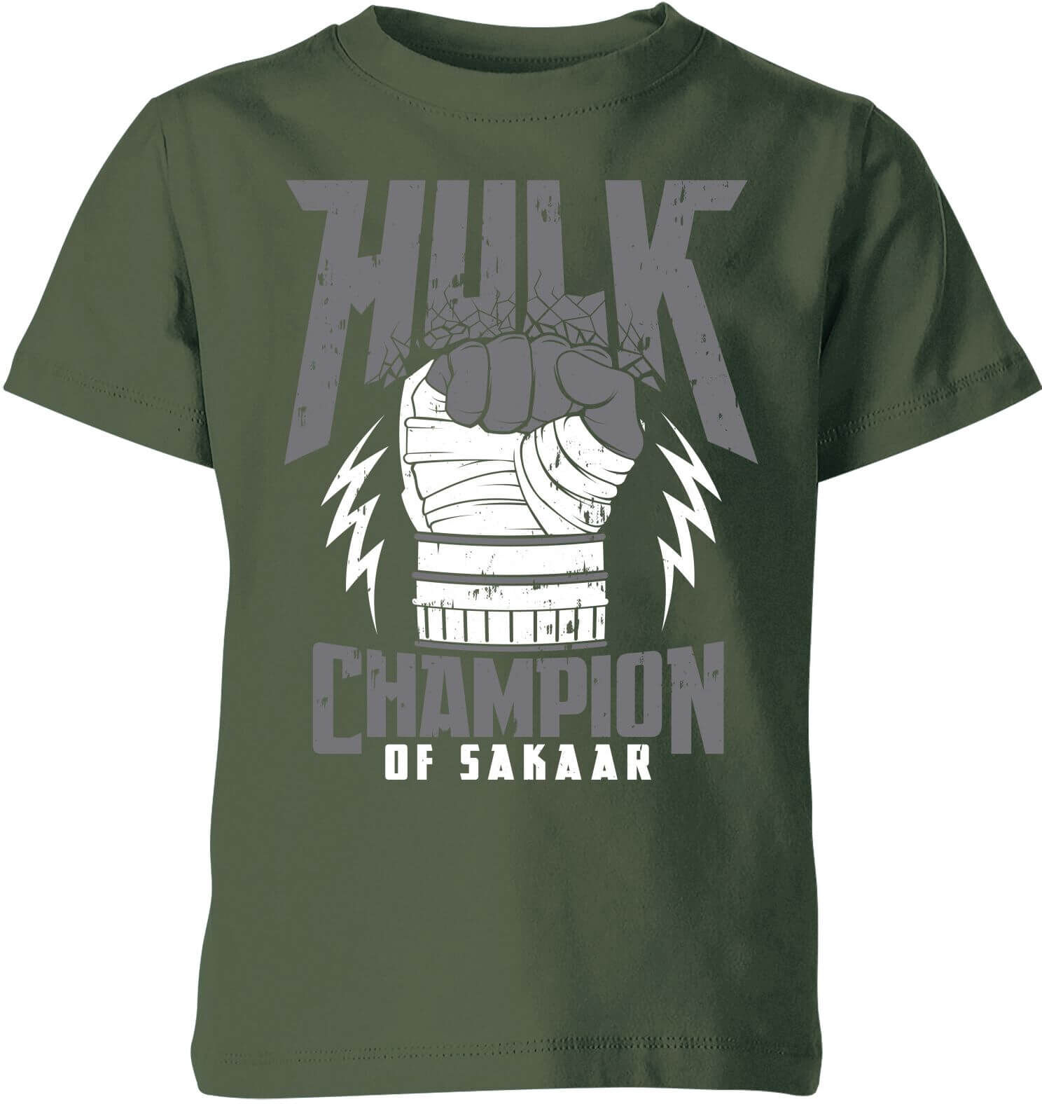 Marvel Thor Ragnarok Hulk Champion Kids' T-Shirt - Forest Green - 3-4 Years - Forest Green