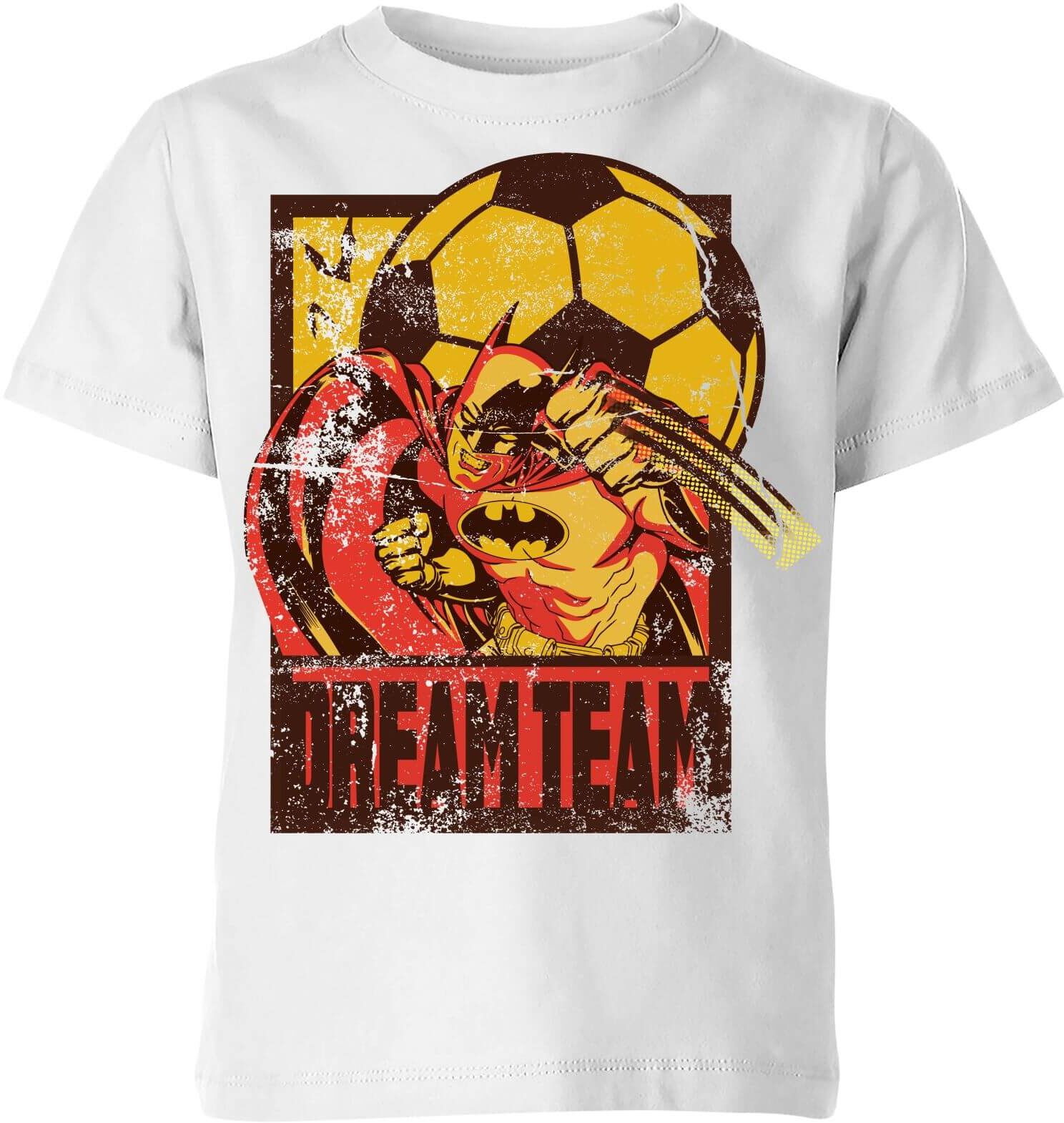 DC Comics DC Batman Dream Team Punch Kids' T-Shirt - White - 7-8 Years - White