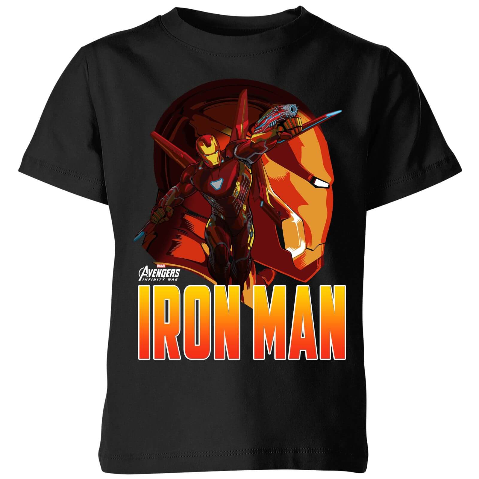 Marvel Avengers Iron Man Kids' T-Shirt - Black - 7-8 Years - Black