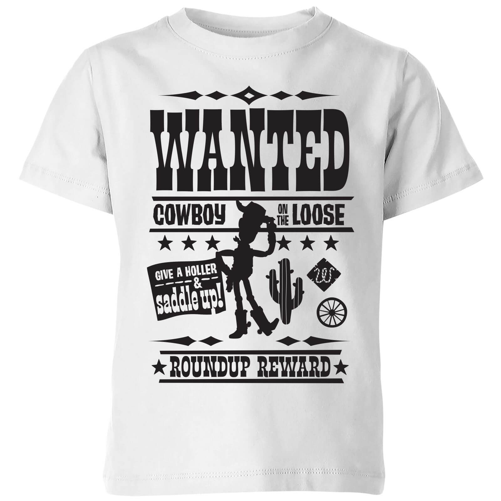 Pixar Toy Story Wanted Poster Kids' T-Shirt - White - 9-10 Years - White