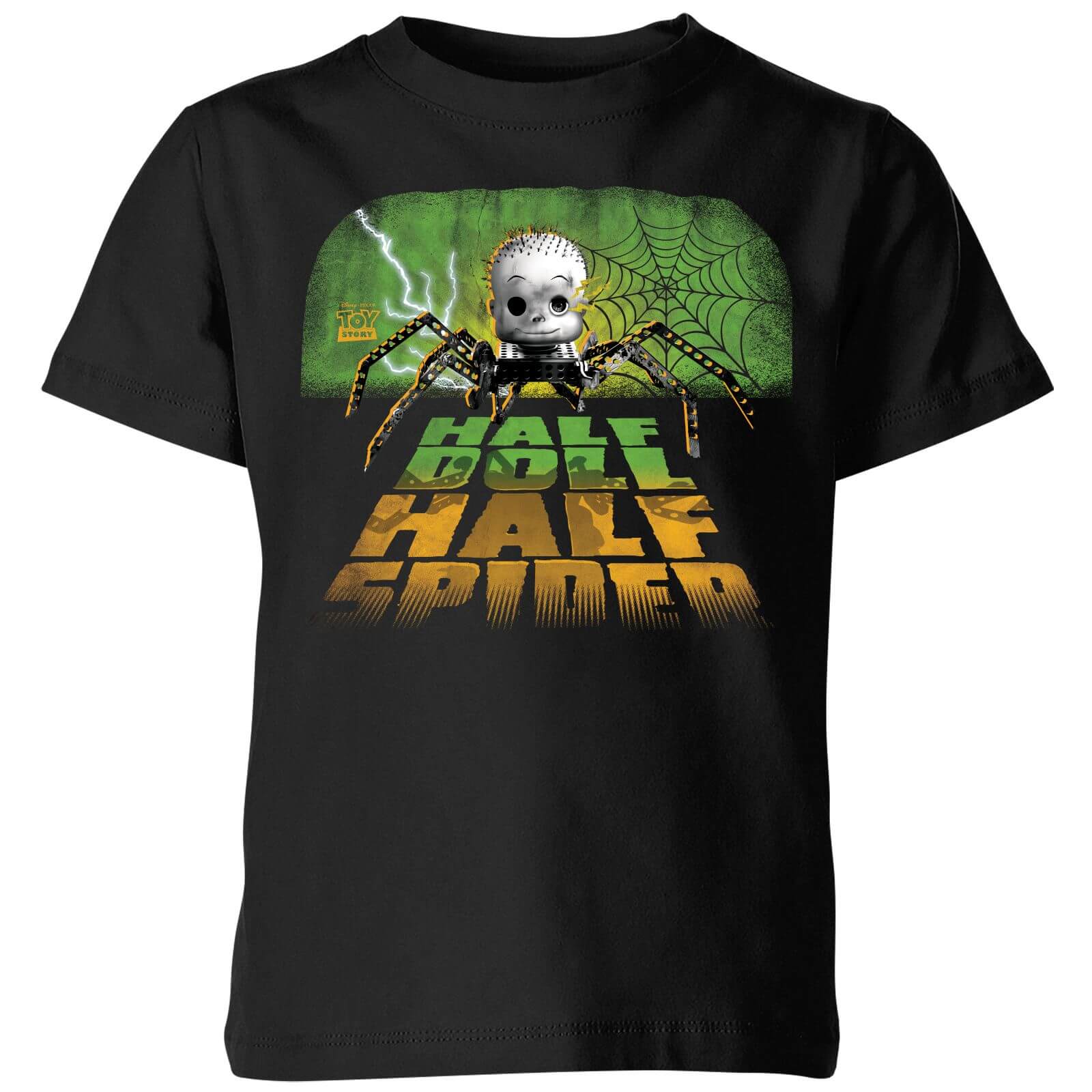 Pixar Toy Story Half Doll Half Spider Kids' T-Shirt - Black - 9-10 Years - Black