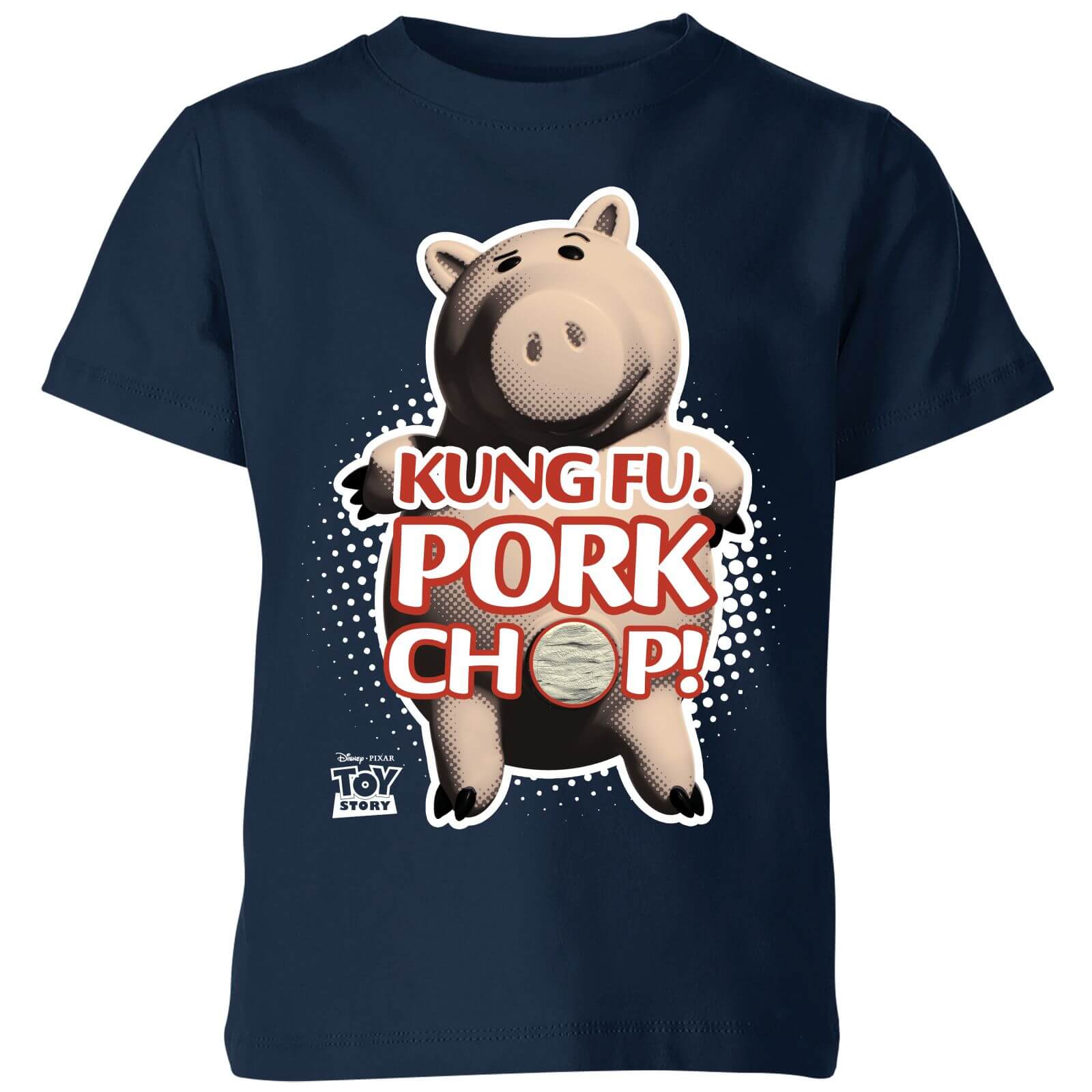 Pixar Toy Story Kung Fu Pork Chop Kids' T-Shirt - Navy - 9-10 Years - Navy