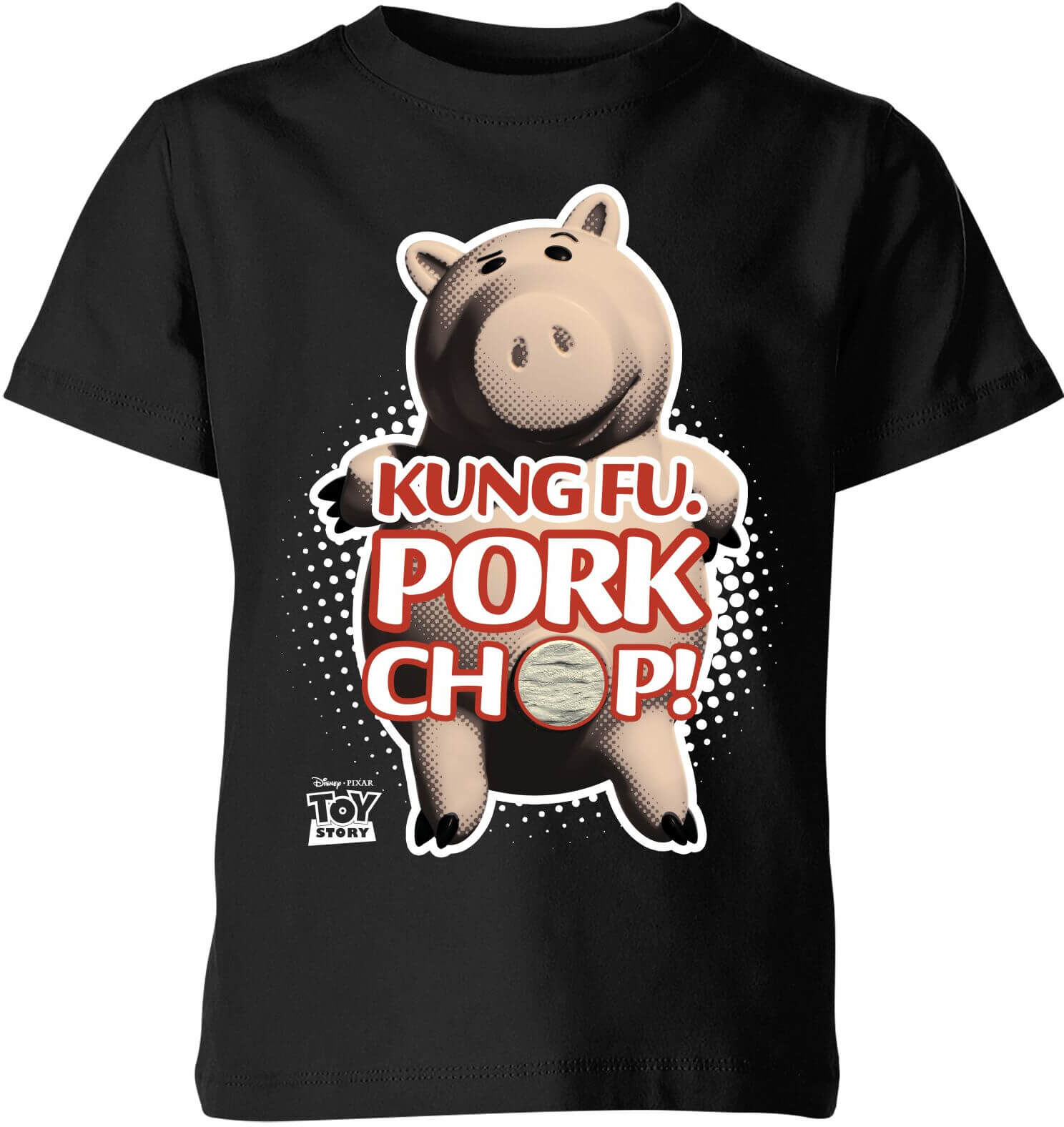 Pixar Toy Story Kung Fu Pork Chop Kids' T-Shirt - Black - 7-8 Years - Black