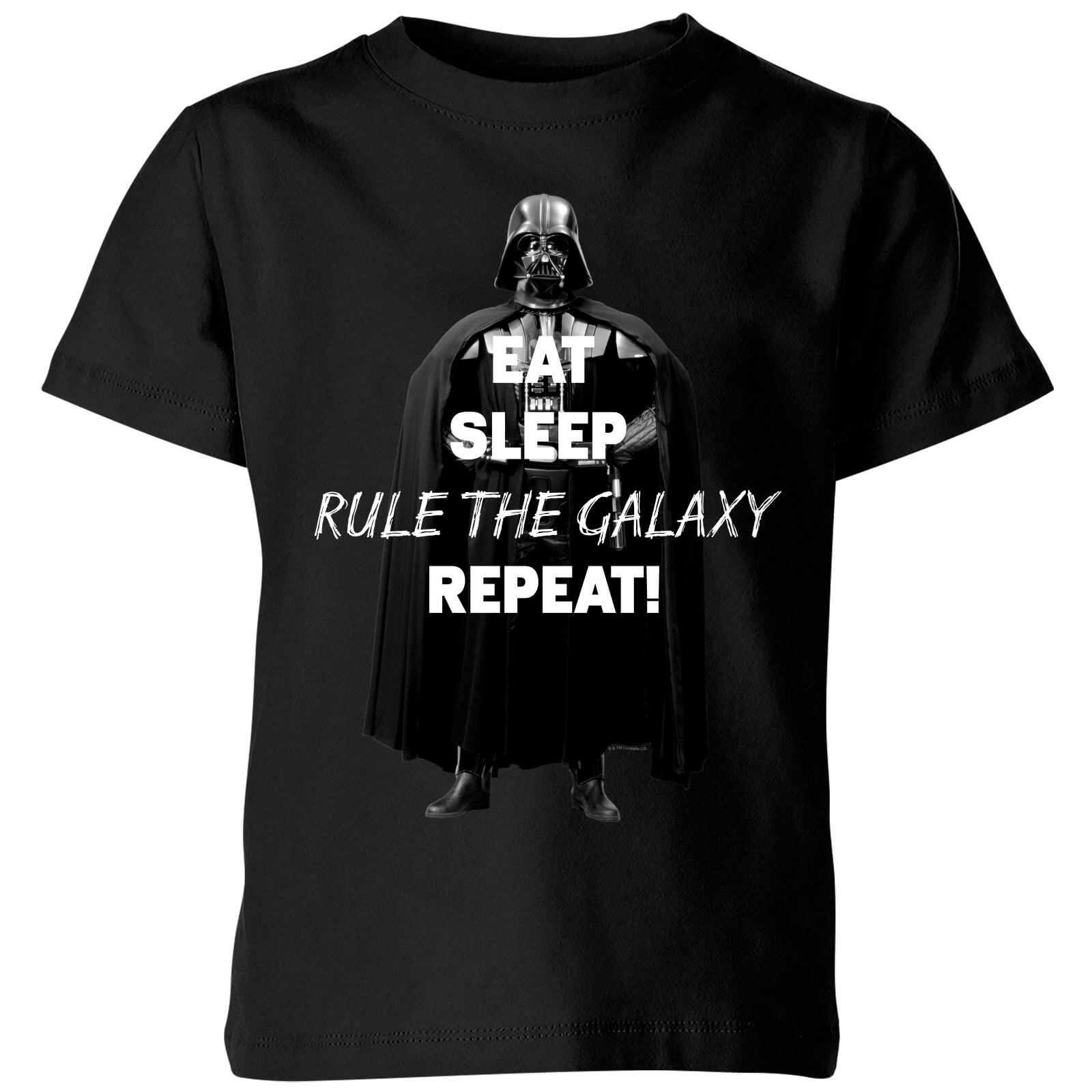 Star Wars Eat Sleep Rule The Galaxy Repeat Kids' T-Shirt - Black - 5-6 Years - Black