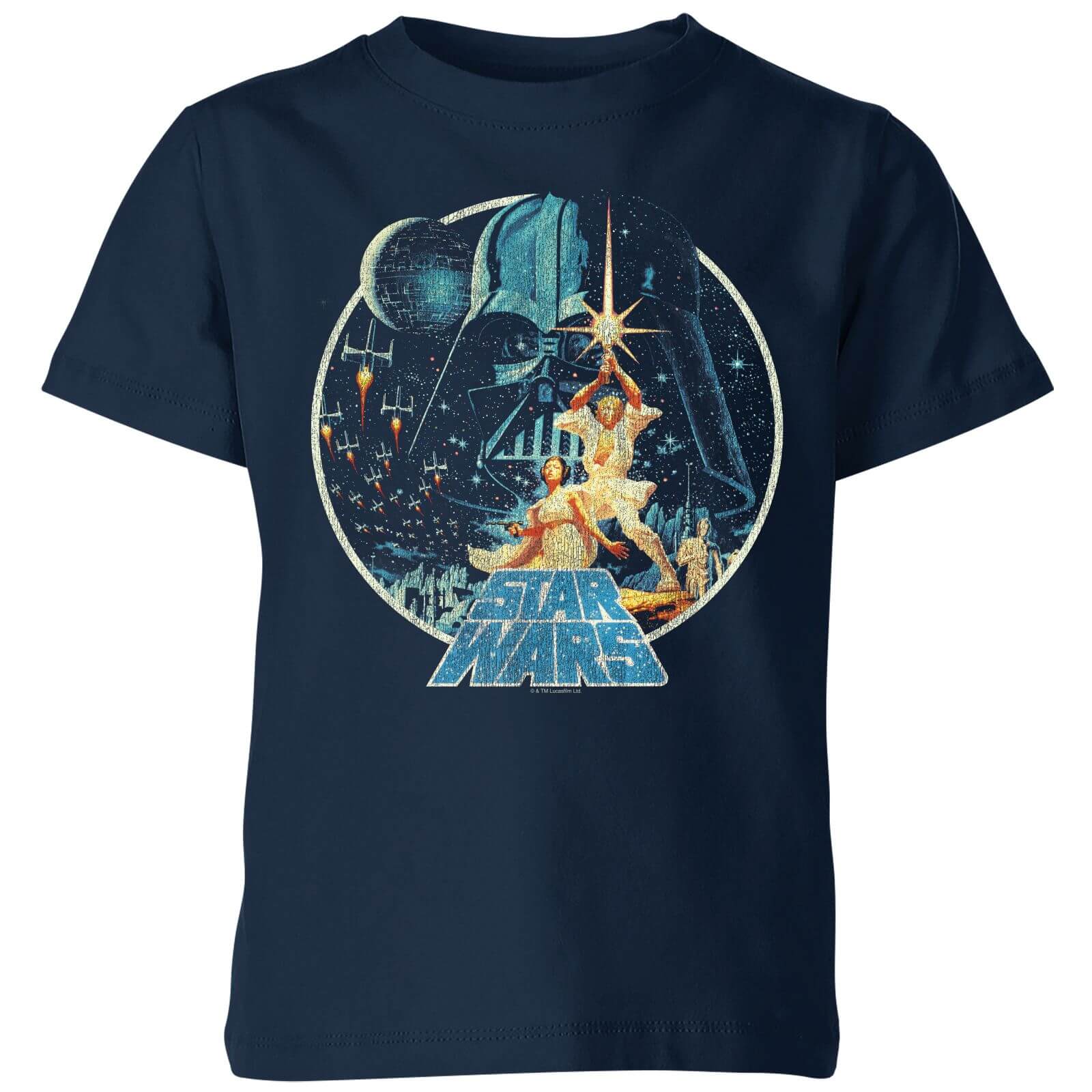 Star Wars Vintage Victory Kids' T-Shirt - Navy - 5-6 Years - Navy