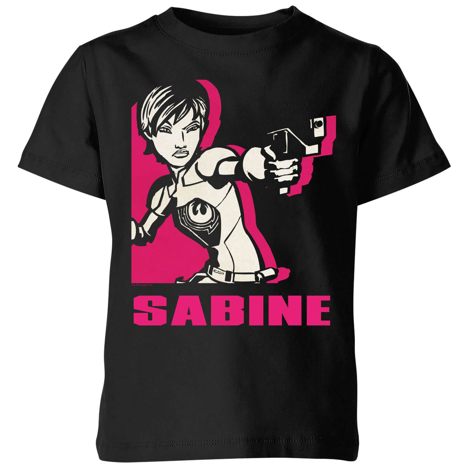 Star Wars Rebels Sabine Kids' T-Shirt - Black - 3-4 Years - Black