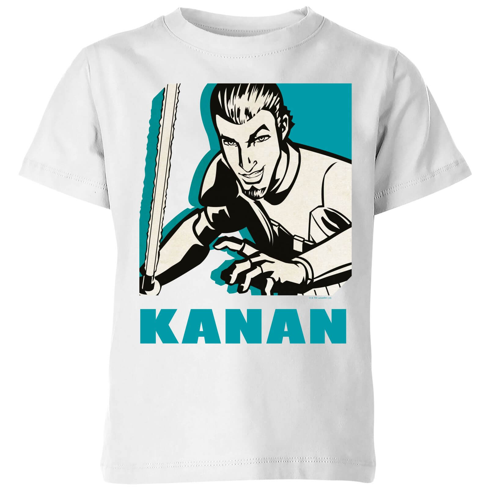 Star Wars Rebels Kanan Kids' T-Shirt - White - 9-10 Years - White