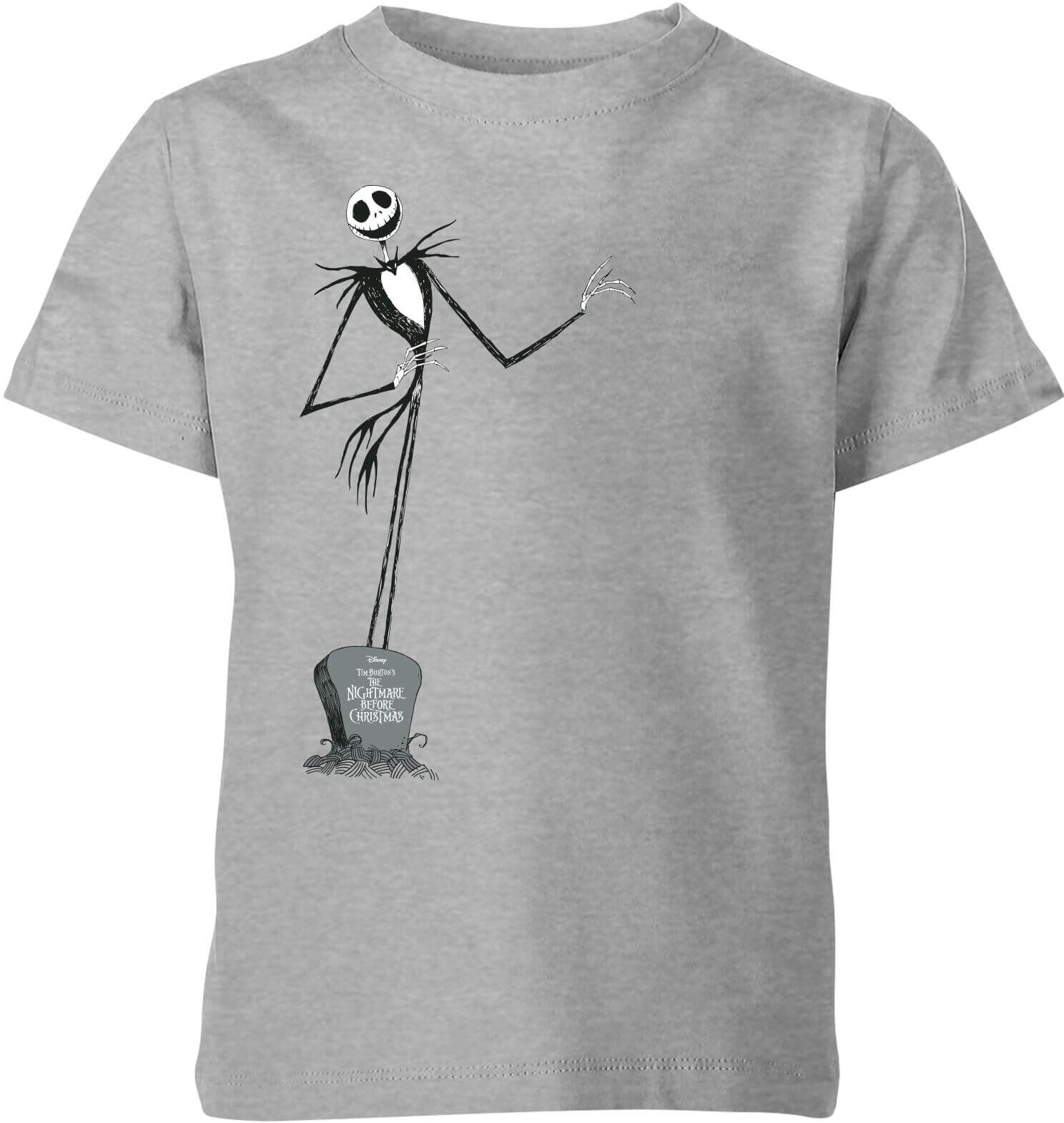 Disney The Nightmare Before Christmas Jack Skellington Full Body Kids' T-Shirt - Grey - 7-8 Years - Grey